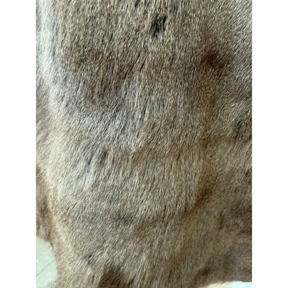 Vintage 40's Smoke Gray Muskrat Fur Stole Capelet - Picture 6 of 16